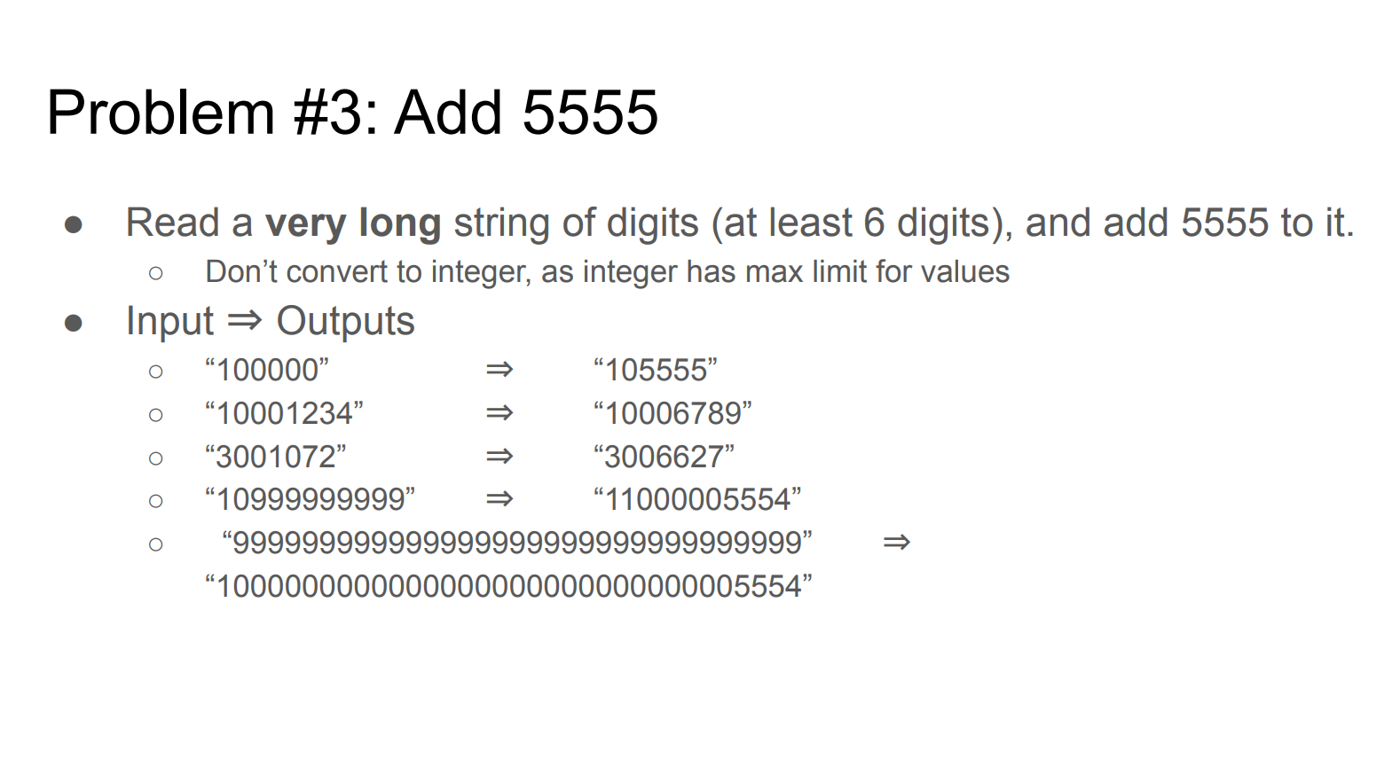 Adding 5555 To A String Input